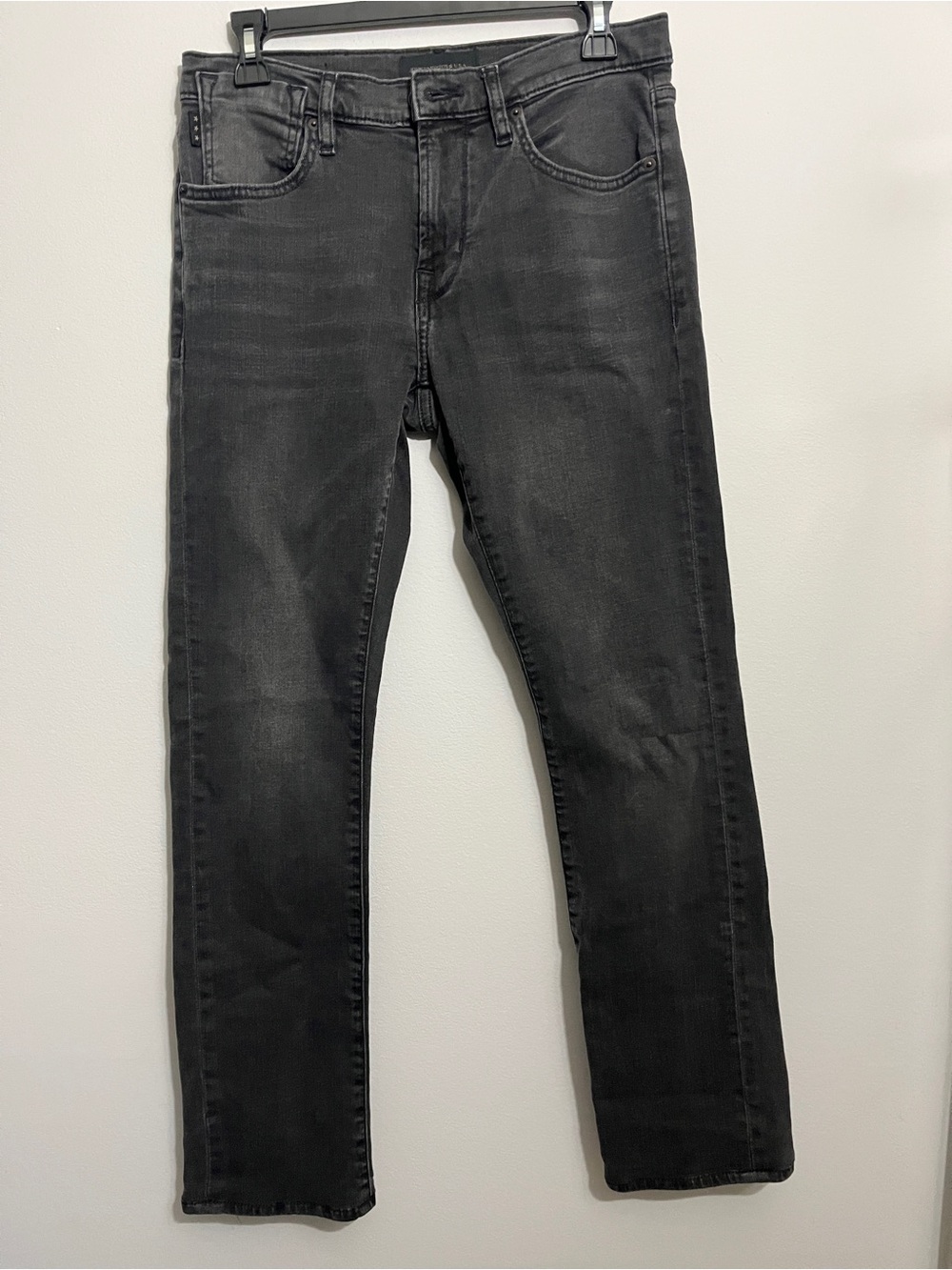 John Varvatos Bowery Slim Straight Black Denim Jeans Size 28